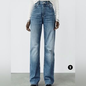 Zara TRF wide leg jeans. Size 8, dark wash. Never worn
